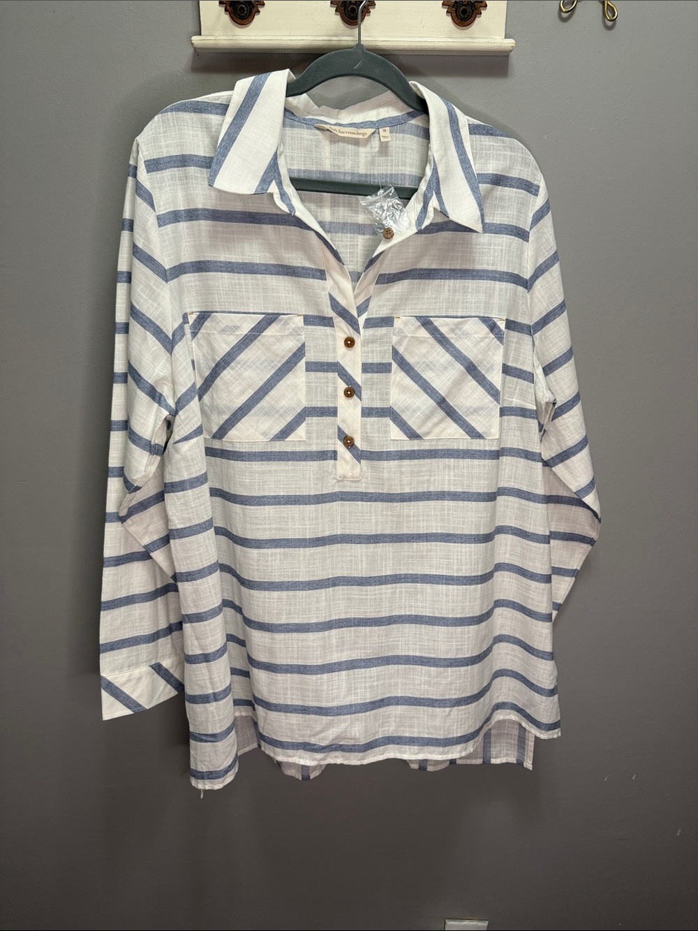 NWOT Soft Surroundings Striped Tunic 1X